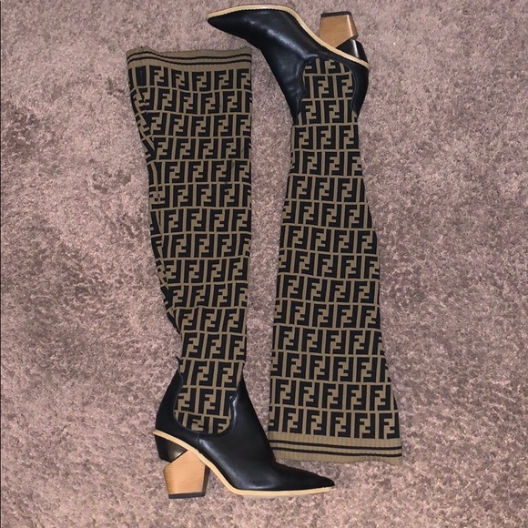 Fendi Shoes - Fendi tobacco sock boots